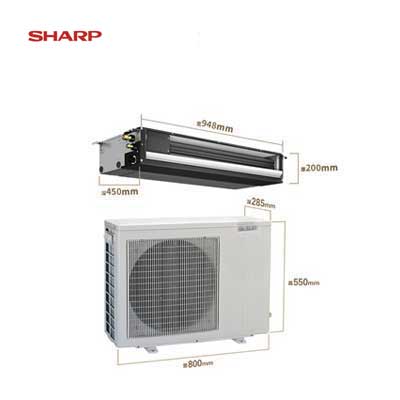 夏普家用中央空调甲醇净味除臭自清洁嵌入式变频风管机0元安装